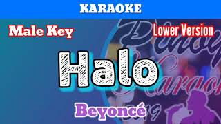 Halo by Beyonce Karaoke  Male Key  Lower Version [upl. by Shermie84]