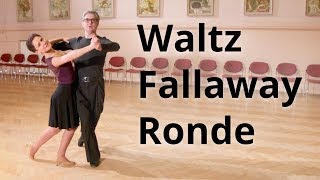 Waltz Fallaway Reverse Ronde to Outside Change  Routine and Figures [upl. by Friedly582]