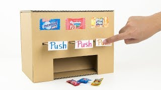 How to Make Multi Candy Vending Machine from Cardboard [upl. by Meehaf]