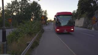 Sweden Stockholm bus 402 ride from Mjölnarvägen to Björns trädgård [upl. by Candace]