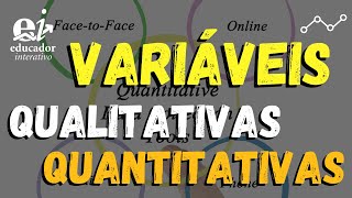 Variáveis QUALITATIVAS e Variáveis QUANTITATIVAS [upl. by Aleyak]