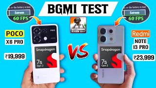 🔥Ultimate Gaming Bettle Poco X6 vs Redmi Note 13 Pro BGMI Test With Fps Meter [upl. by Niawtna652]