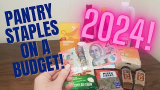 STARTING A PANTRY ON A BUDGET in 2024 Simple essentials to get started  Low budget meal ideas [upl. by Donavon691]