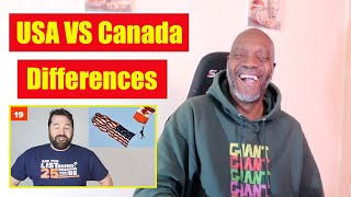 Mr Giant Reacts to 25 FUNNY Differences Between Canadians and Americans [upl. by Chauncey47]