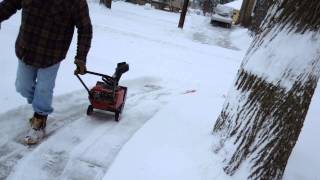 Toro CCR Powerlite 325hp Blowing snow [upl. by Nnhoj]