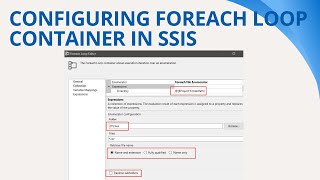 133 Explaining Foreach loop container options in detail in ssis [upl. by Hluchy]