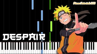 Despair  Naruto Piano Tutorial Synthesia [upl. by Otreblig]