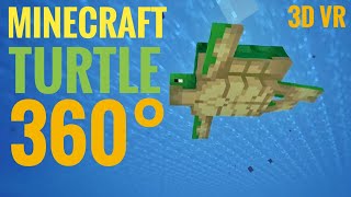 Swim with a TURTLE in 360° MINECRAFT 🐢 SBS VR topbottom 마인크래프트 [upl. by Koller583]