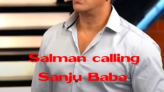 Salman Khan calling Sanju baba why video youtube shorts [upl. by Lehcim]