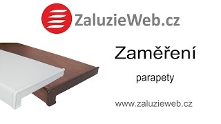 Zaměření parapety  ZaluzieWebcz [upl. by Dunning811]