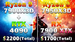 Ryzen 9 7900X3D  RTX 4090 vs Ryzen 9 7950X3D  RX 7900 XTX  PC Gameplay Tested [upl. by Queen]