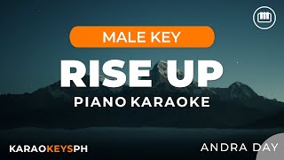 Rise Up  Andra Day Male Key  Piano Karaoke [upl. by Guntar]