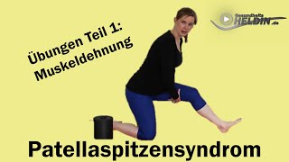 Knieschmerzen  Patellaspitzensyndrom loswerden Teil 1 Muskeldehnung 🏃 [upl. by Elaynad334]