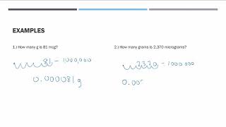 Metric Conversions Converting micrograms to grams mcg to g [upl. by Bevash]