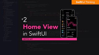 Creating HomeView and a navigation header  SwiftUI Crypto App 2 [upl. by Irep]