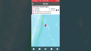 Kermadec Islands 67 Magnitude Earthquake [upl. by Acirret752]