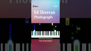 Ed Sheeran  Photograph  EASY Piano TUTORIAL by Piano Fun Play youtubeshorts shorts [upl. by Norag]