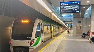 Fremantle Line BSeries From Perth Underground And An Empty Perth Station [upl. by Dinerman833]