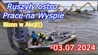 Wyspa Estyjska 03072024 Ależ się dzieje  Bizon z ładunkiem  Wyładunek urobku [upl. by Lemhar682]