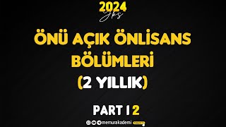 2024 YKS TERCİH ÖNÜ AÇIK GELECEĞİ OLAN ÖNLİSANS BÖLÜMLERİ PART2 [upl. by Dirraj]