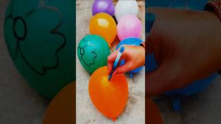 7 Happy Balloons Popping Reverse Video Asmr Satisfying Water Color [upl. by Tandy]