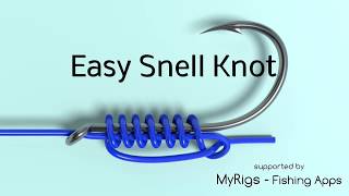 Easy Snell  Fishing Hook Knot Animated [upl. by Iral]