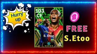 103 Rated S Etoo Free🤩 in efootball 2024 mobile Epic Booster SEtoo in efootball 2024 mobile [upl. by Coridon]