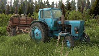 Spintires  MTZ80 amp LOG TRAILER [upl. by Andrea]