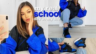 MY REAL SCHOOL DAY IN MY LIFE VLOG  what i normally wear [upl. by Leonor]