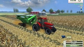 Farming Simulator Saturday More Realistic Case IH Corn Harvest [upl. by Rheta]