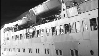 US troops disembark from USNS Upshur at a pier in Lebanon HD Stock Footage [upl. by Zak]