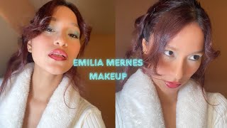 EMILIA MERNES MAKEUP 🩵  peinado [upl. by Muhcon]