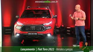 Nova Fiat Toro 2022  Versões e preços [upl. by Leeland]