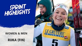 Hagstroem and Klaebo take Sprint wins in day 2 at Ruka  FIS Cross Country World Cup 2425 [upl. by Aihsatsan]