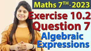 Q 7 Ex 102  Algebraic Expressions  Chapter 10  Maths Class 7th  NCERT New Syllabus 2023 CBSE [upl. by Daphie]