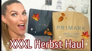 🍁XXXL HERBST FASHION HAUL 🍁 PRIMARK ZARA HampM DEICHMANN AMAZON [upl. by Riehl]