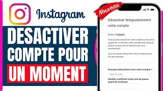 Comment Desactiver Un Compte Instagram Pour Un Moment  En 2024 [upl. by Robinett]