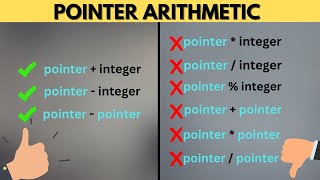 Know About All Valid Pointer Arithmetic Operations  Complete C programming course  Lecture 155 [upl. by Lemmy]