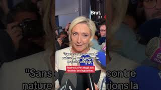 Voici la réaction de Marine Le Pen aux résultats du deuxième tour des élections législatives 2024 [upl. by Odranoel434]