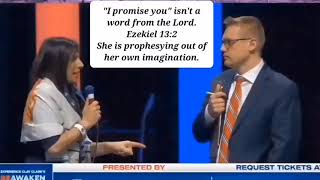 Amanda Grace tries to prophesy over Clay Clark amandagrace arkofgrace fakeprophets [upl. by Hanid]