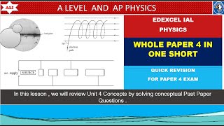 Edexcel IAL Physics Unit 4  Whole Paper 4 Quick Revision in one Short [upl. by Egrog418]