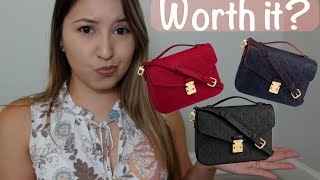 IN DEPTH  LV Pochette Metis Review  Empreinte Leather What fits amp Care  Mod Shots [upl. by Anolahs]