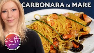 Spaghetti alla Carbonara di Mare  Ricetta di Flavia Diamante [upl. by Ahsote]