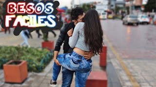 BESOS fáciles a Colombianas Broma Kissing Prank EL SANTA [upl. by Ravi245]