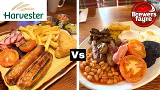 Harvester Breakfast Vs Brewers Fayre Breakfast  Who Wins [upl. by Stricklan649]