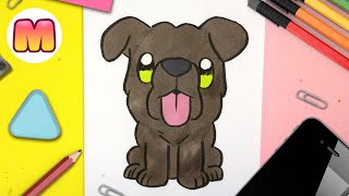 COMO DIBUJAR UN PERRO KAWAII 💖 Gran Danés paso a paso 💖 Dibujos de animales [upl. by Neerod939]