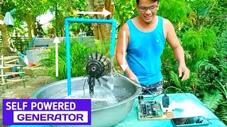 MINI HYDRO GENERATOR  SELF POWERING GENERATOR  FREE ENERGY GENERATOR [upl. by Gamali]