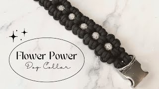 Flower Power Dog Collar  The paracord braid youve all been waiting for [upl. by Ynahirb]