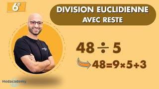 LA DIVISION EUCLIDIENNE  avec reste [upl. by Llennor]