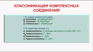 № 136 Неорганическая химия Тема 13 Комплексные соединения Часть 3 Классификация [upl. by Apur]